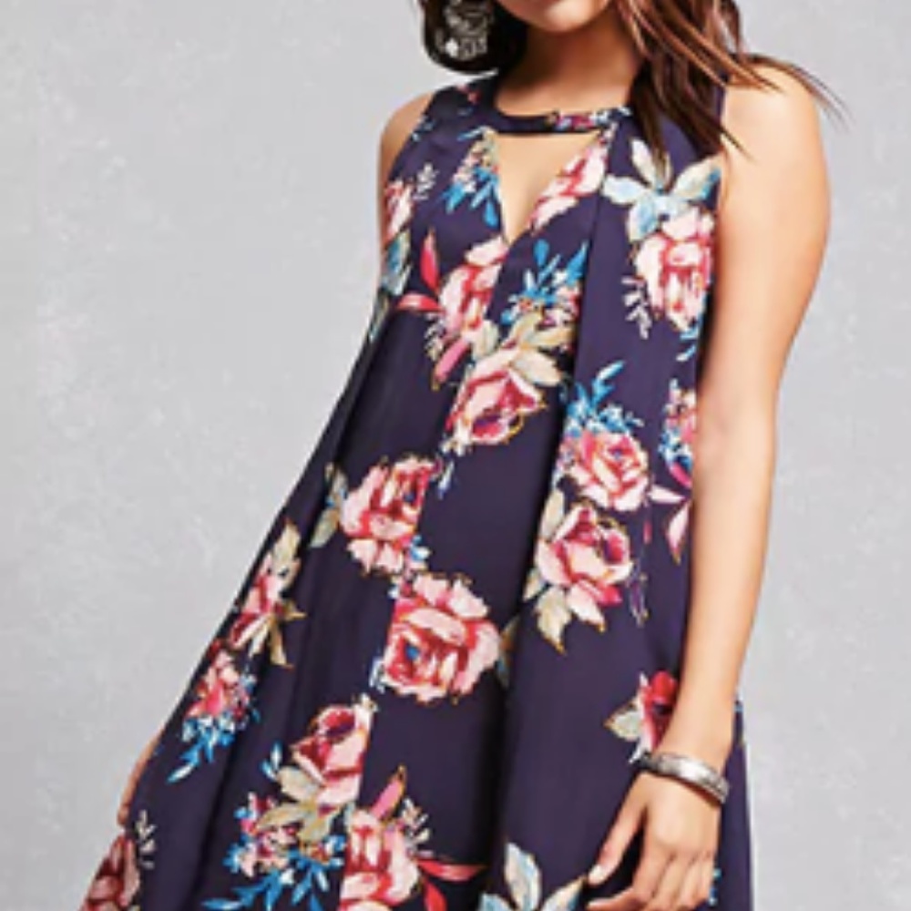 tassels n lace flowy floral dress